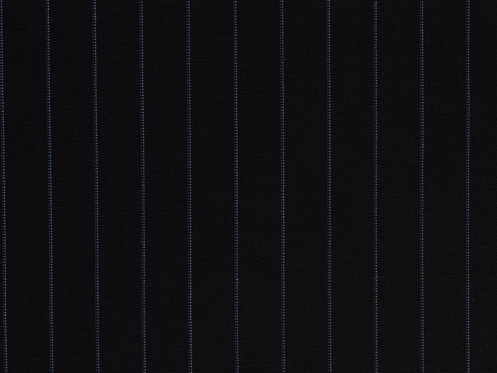 Navy Blue and Powder Blue Striped Wool Worsted