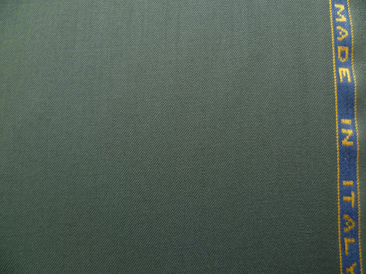 Teal green Wool Worsted Gabardine